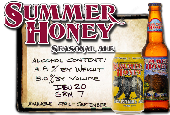 Alcohol content 3.8% by wieght 4.7% by volume 20 IBU 7 SRM available April through September Image