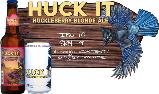 Seasonal release Huck It Huckleberry Blonde Ale Alcohol content 5.0% by volume 10 IBU 7 SRM Image